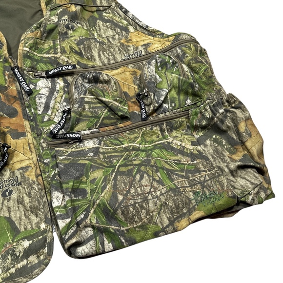 Mossy Oak Obsession Turkey Thugs Camo Utility Hunting Vest Mens 2XL - Picture 4 of 10